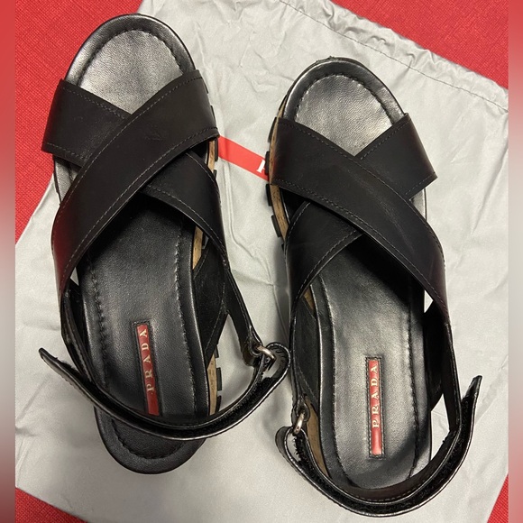 Prada criss cross sandals size 40 - Picture 7 of 11
